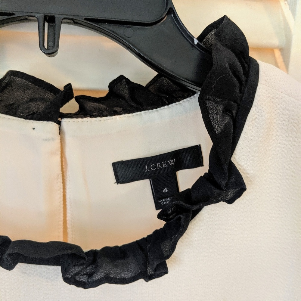 Ivory and black JCrew sheath dress